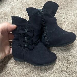 Garanimals Black Bow Toddler Boots bin c c32